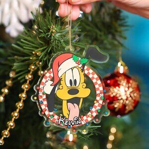 Personalized Pluto Dog Christmas Ornament | Custom Disney Tree Decor for Kids